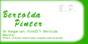 bertolda pinter business card